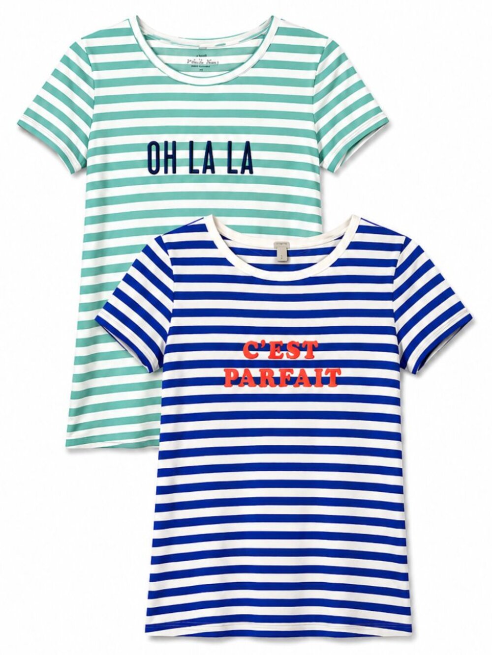 J.Crew Graphic Tee Bundle – 2 French-Inspired Striped T-Shirts